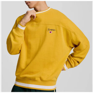 Champion Men's Large Loose University Sweatshirt NWT Lemon Curry
